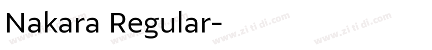 Nakara Regular字体转换